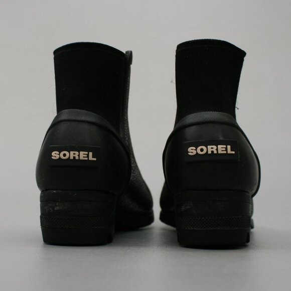 Sorel Ladies 6.5 Janey Chelsea Metallic Pull-on Rubber Ankle Boots - NL3133-010 - Picture 3 of 12